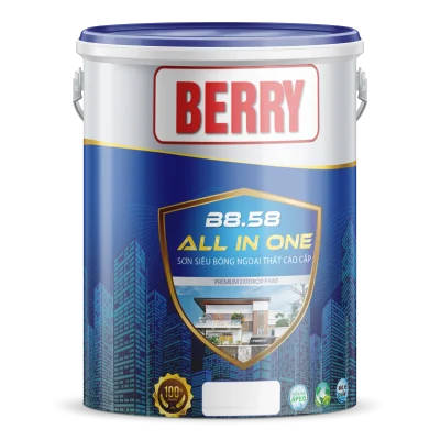 BERRY-ALL IN ONE: Sơn siêu bóng ngoại thất cao cấp - B8.58 - 5Kg
