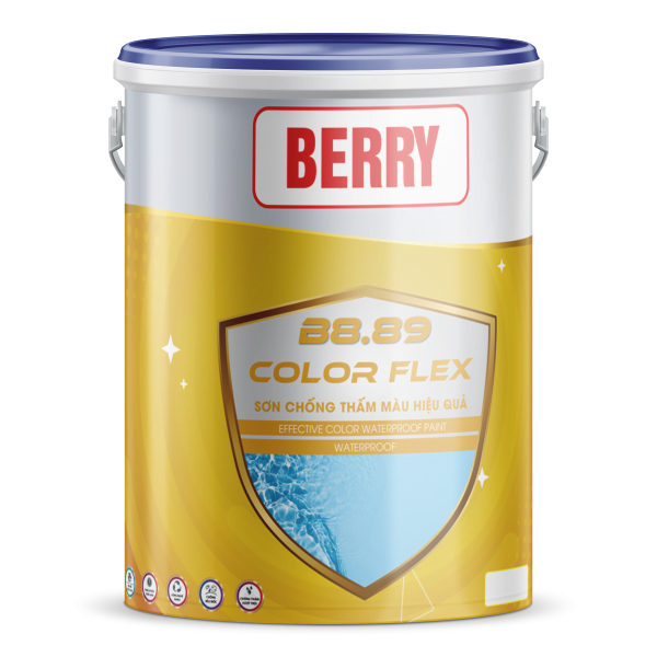 BERRY-COLOR FLEX: Sơn chống thấm màu hiệu quả - B8.89 - 5Kg