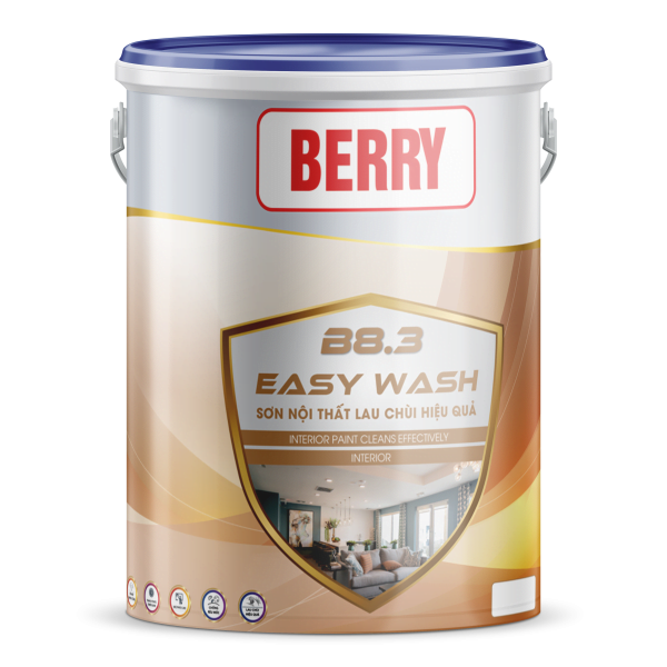 BERRY-EASY WASH: Sơn nội thất lau chùi hiệu quả - B8.3 - 6Kg